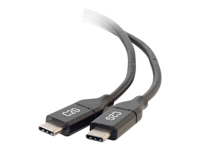 C2G 5A USB 2.0 Type C M M Cable, Black, 10ft, 28829, 35817441, Cables
