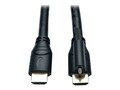 Tripp Lite Ultra HD 4K x 2K High Speed HDMI Cable with Ethernet and Locking Connector, Black, 15ft, P569-015-LOCK, 23000142, Cables