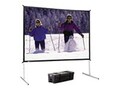 Da-Lite Fast-Fold Deluxe Projection Screen with Heavy-Duty Legs, Da-Mat, 4:3, 9' x 12', 88619HD, 10097740, Projector Screens