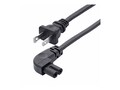StarTech.com 7A 125V 18AWG NEMA 1-15P to Right Angle C7 Laptop Charger AC Power Cord, 10ft, PXT101NB-STRA-10F, 41771420, Power Cords