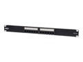 Tripp Lite 12-Port Cat5e Cat5 Rackmount Patch Panel 568B 110 Punch 1URM TAA, N052-012, 454600, Patch Panels