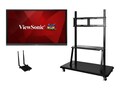 ViewSonic Bundle 75 IFP7550 ViewBoard 4K LED-LCD Touchscreen Display with AC Adapter and Trolley Cart, IFP7550-E2, 36681979, Monitors - Large Format - Touchscreen