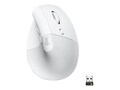 Logitech Lift Vertical Wireless Ergonomic Mouse with 4 Customizable Buttons, Off-White, 910-006469, 41426976, Mice & Cursor Control Devices