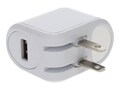 AddOn Wall Plug to USB 2.0 Type-A, 5V 2.4A for US, White, USAC2USB5V24AW, 41294962, AC Power Adapters (external)