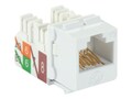 Black Box CAT6A Unshielded Keystone Jack, White, 25-Pack, C6AJA70-WH-R2-25PAK, 36732078, Premise Wiring Equipment