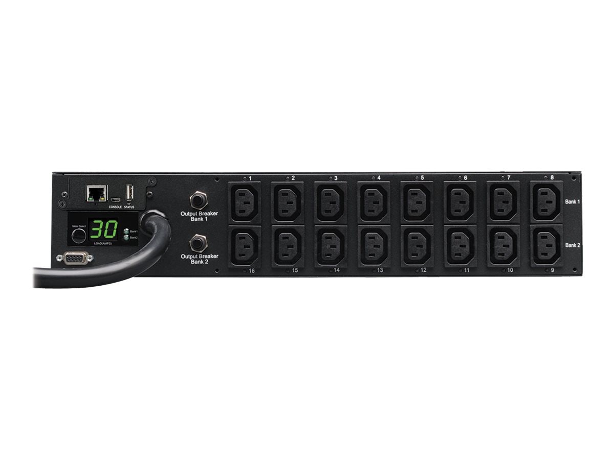 Tripp Lite PDU Switched 208V-240V 30A C13 (16) Outlet L6-30P (PDUMH30HVNET)