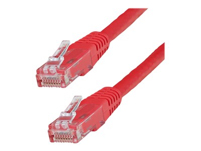 StarTech.com CAT6 Gigabit Wire 100W PoE 650MHz Molded Ethernet Patch Cable, Red, 1ft, C6PATCH1RD, 13377229, Cables StarTech.com CAT6 Gigabit Wire 100W PoE 650MHz Molded Ethernet Patch Cable, Red, 1ft, C6PATCH1RD, 13377229, Cables
