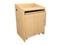 Middle Atlantic Pre-Configured L2 Series Lectern, 28 W, 25 D, with Connectivity and Flip Up Shelf, L2LDC2FCMKM, 36963474, Furniture - Miscellaneous