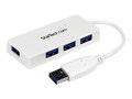 StarTech.com Portable 4-port SuperSpeed Mini-USB 3.0 Hub, White, ST4300MINU3W, 15935538, USB & Firewire Hubs