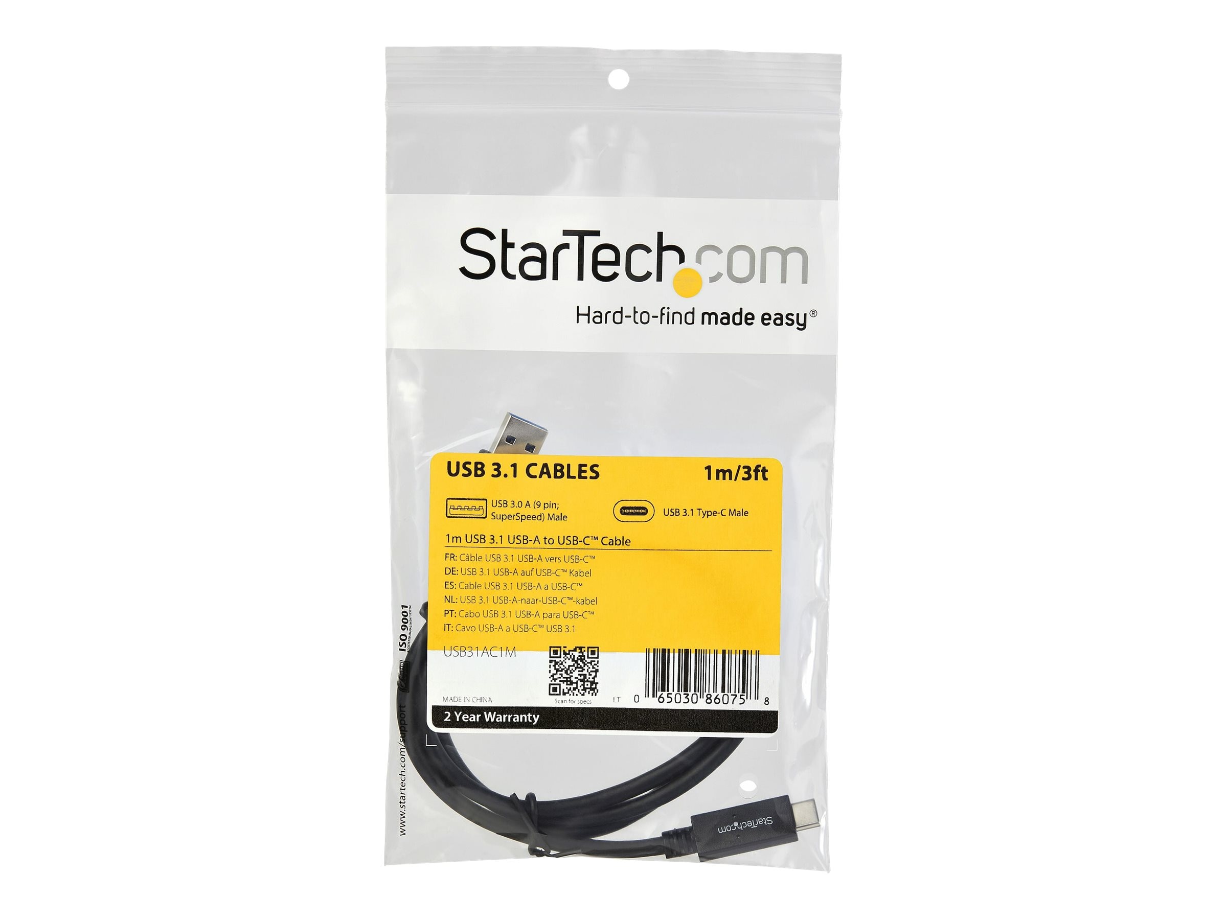 StarTech.com USB 3.1 10Gbps USB Type C to USB Type A M M USB-IF