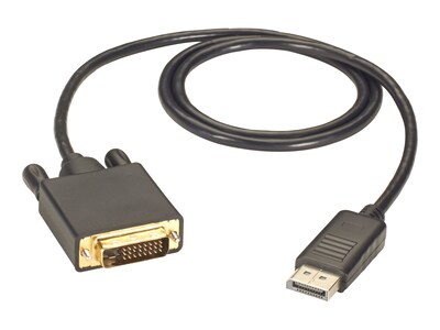 Black Box DisplayPort to DVI M M Cable, Black, 10ft, EVNDPDVI-0010-MM, 33035031, Cables