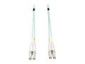 Tripp Lite LC-LC Duplex Multimode 50 125 OM3 LSZH Fiber Patch Cable, Aqua, 50m, N820-50M, 9757376, Cables