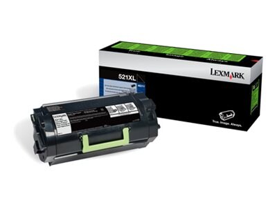 Lexmark Black 521XL Extra High Yield Return Program Toner Cartridge for Label Applications, 52D1X0L, 15213640, Toner and Imaging Components - OEM