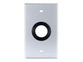 C2G > Classic Series Single Gang 1in Grommet Wall Plate, Brushed Aluminum, 40488, 11431527, Premise Wiring Equipment