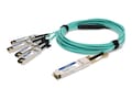 AddOn Cisco Compatible 100GBase-AOC QSFP28 to 4xSFP28 Direct Attach Cable, 10m, TAA, QSFP-4SFP25GAOC10MAO, 33202303, Cables AddOn Cisco Compatible 100GBase-AOC QSFP28 to 4xSFP28 Direct Attach Cable, 10m, TAA, QSFP-4SFP25GAOC10MAO, 33202303, Cables