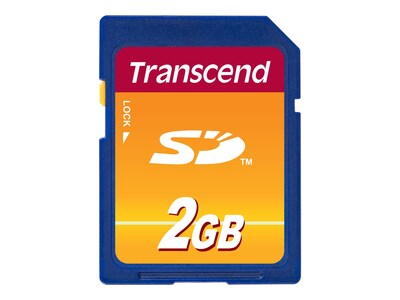 Transcend 2GB SD Flash Memory Card, TS2GSDC, 6964767, Memory - Flash