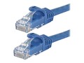 Monoprice CAT6 UTP 24AWG 550MHz Flexboot Patch Cable, Blue, 30ft, 11320                         , 41898495, Cables
