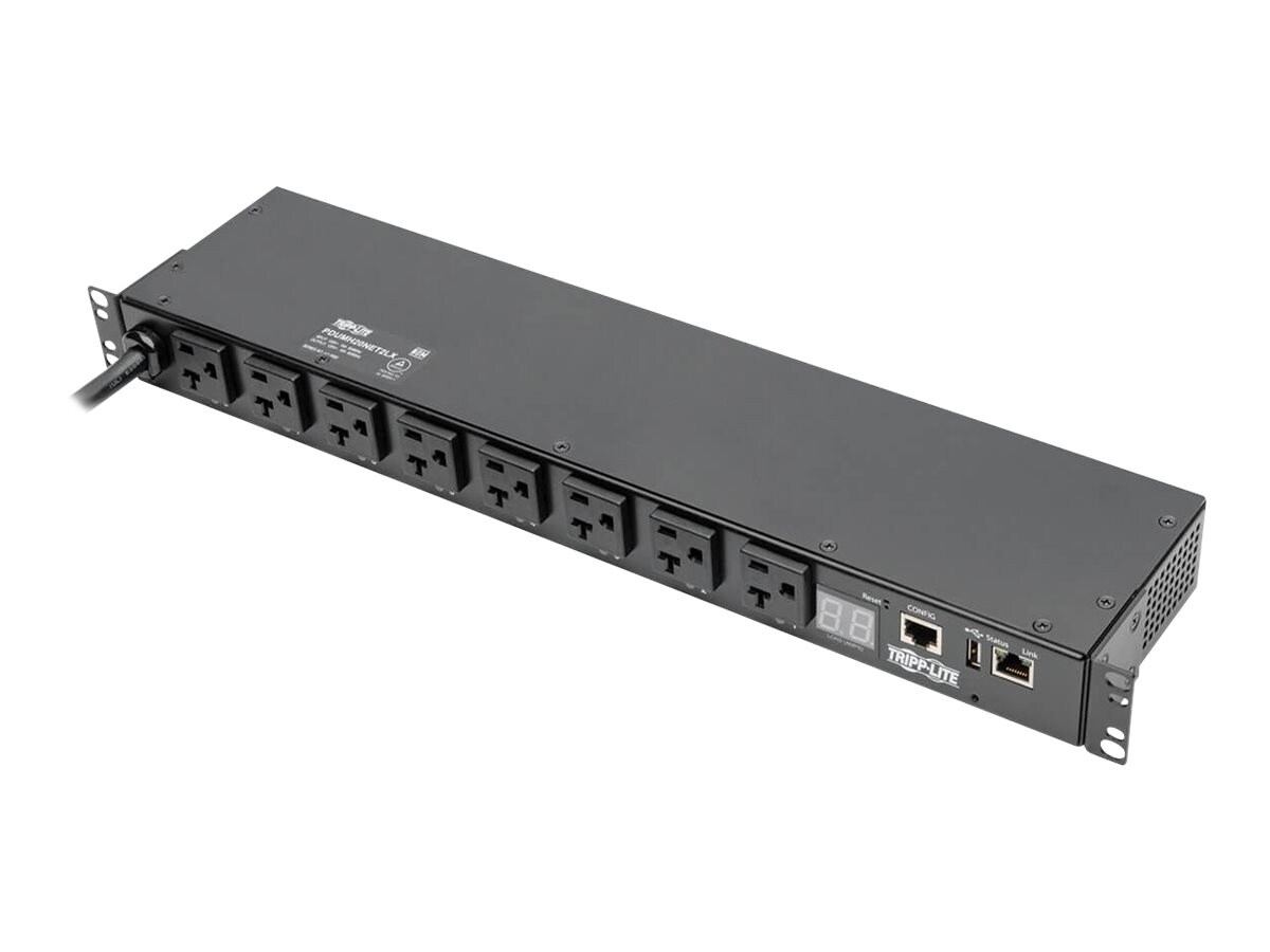 Tripp Lite Switched 1U PDU 1.9kW 120V 20A, L5-20P Input, (8) 5