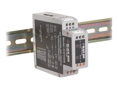 Black Box DIN Rail Repeaters with Opto-isolation, ICD102A, 32875485, Network Transceivers