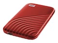 Western Digital 1TB My Passport USB 3.2 Type-C Portable Solid State Drive - Red, WDBAGF0010BRD-WESN, 41287279, Solid State Drives - External