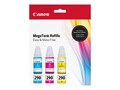 Canon GI-290 Cyan, Magenta & Yellow Ink Bottle Value Pack, 1596C005, 37976971, Ink Cartridges & Ink Refill Kits - OEM