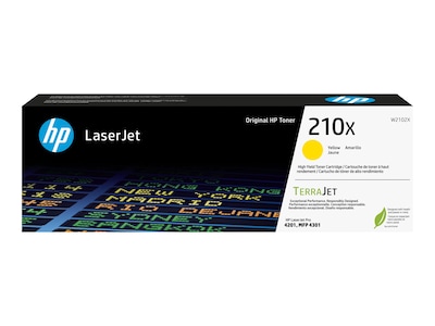 HP 210X (W2102X) Yellow Original LaserJet Toner Cartridge , W2102X, 41611504, Toner and Imaging Components - OEM