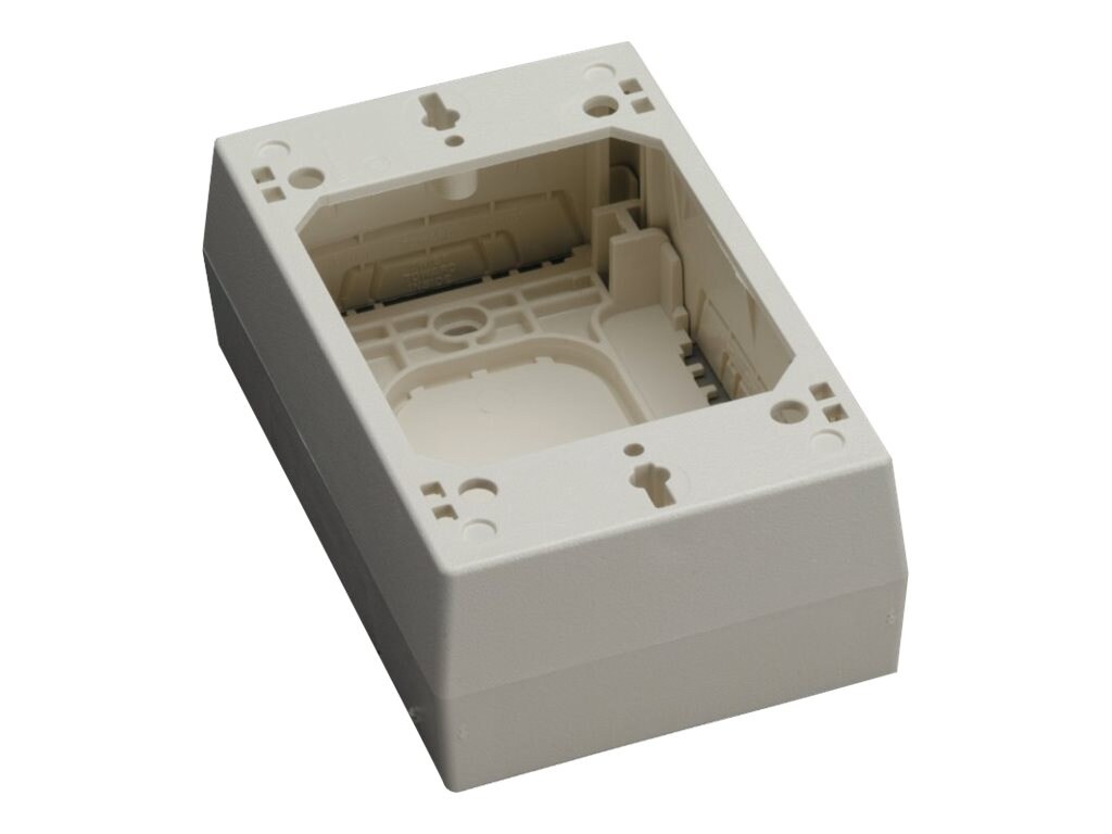 Black Box Raceway Surface-Mount Box, 2-Piece Single-Gang, Ivory (36974)