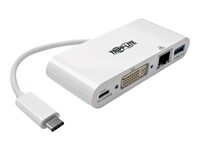 Tripp Lite USB-C to DVI 1080p Multiport Adapter with USB-A Converter Hub, USB-C Charging Port, Gigabit Ethernet, U444-06N-DGU-C, 32920397, Adapters & Port Converters Tripp Lite USB-C to DVI 1080p Multiport Adapter with USB-A Converter Hub, USB-C Charging Port, Gigabit Ethernet, U444-06N-DGU-C, 32920397, Adapters & Port Converters