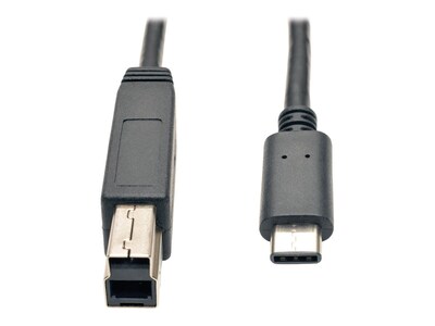 Tripp Lite USB 3.1 Gen 2 Type C to USB 3.0 Type B M M Cable, Black, 3ft, U422-003-G2, 32842721, Cables