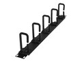 CyberPower Carbon Rack Cable Management 1U 2 Deep Flexible Ring Cable Manager, CRA30004, 33221088, Rack Cable Management