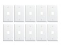 On-Q 10 PK 1 GANG WALL PLATE, 1-POR, WP3401WH10                    , 41936193, Rack Mount Accessories