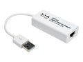 Tripp Lite USB 2.0 Hi-Speed to Gigabit Ethernet NIC Network Adapter, 10 100 1000 Mbps, White, U236-000-GBW, 17529074, Network Adapters & NICs