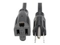 Tripp Lite AC Power Extension Cord NEMA 5-15R to NEMA 5-15P 120V 13A 16 3 SJT Black 3ft, P024-003-13A, 16275949, Power Cords