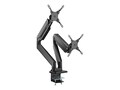 Siig Dual Monitor Heavy-Duty Premium Aluminum Gas Spring Desk Mount - 17 to 35, CE-MT3011-S1, 41047176, Stands & Mounts - Desktop Monitors
