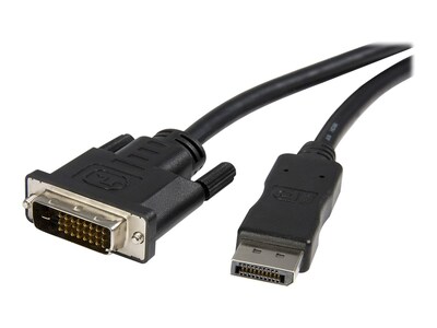StarTech.com DisplayPort to DVI-D M M Converter Cable, Black, 10ft, DP2DVIMM10, 9429065, Cables