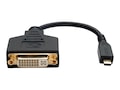 Tripp Lite Micro HDMI Male (Type D) to DVI-D Female Adapter Cable, 6in, P132-06N-MICRO, 16657787, Adapters & Port Converters Tripp Lite Micro HDMI Male (Type D) to DVI-D Female Adapter Cable, 6in, P132-06N-MICRO, 16657787, Adapters & Port Converters