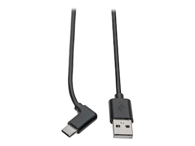 Tripp Lite Thunderbolt 3 USB Type-A to Right-Angle Type-C M M Cable, Black, 6ft, U038-006-CRA, 36304065, Cables Tripp Lite Thunderbolt 3 USB Type-A to Right-Angle Type-C M M Cable, Black, 6ft, U038-006-CRA, 36304065, Cables