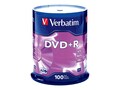 Verbatim 16x 4.7GB DVD+R Media (100-pack Spindle), 95098, 5870507, DVD Media