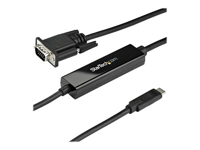 StarTech.com 1920x1200 1080p USB Type C to VGA Video Monitor Adapter Cable, 1m, CDP2VGAMM1MB, 33040631, Cables