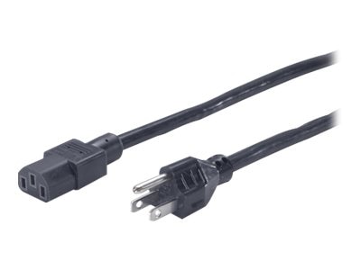 APC Power Cord, 15A, 120V, IEC 320 C13 (F) to NEMA 5-15P (M), (AP9893)