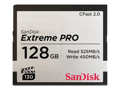 SanDisk 128GB Extreme PRO CFast 2.0 Memory Card, SDCFSP-128G-A46D, 33865705, Memory - Flash