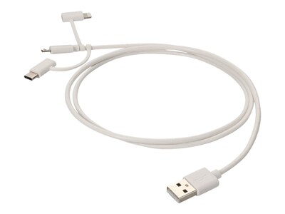 AddOn USB 2.0 Type A Male to Lightning Male Cable, White, 1m, USB2LGTCM1MW, 41059740, Cables AddOn USB 2.0 Type A Male to Lightning Male Cable, White, 1m, USB2LGTCM1MW, 41059740, Cables