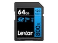 Lexar 64GB High-Performance 800x PRO UHS-I SDXC Memory Card, Class 10, LSD0800P064G-BNNNU            , 41841053, Memory - Flash