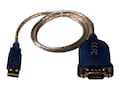 QVS Serial Adapter Cable, USB Type A (M) to DB-9 RS-232 (M), 2ft, UR-2000M2, 13504099, Cables