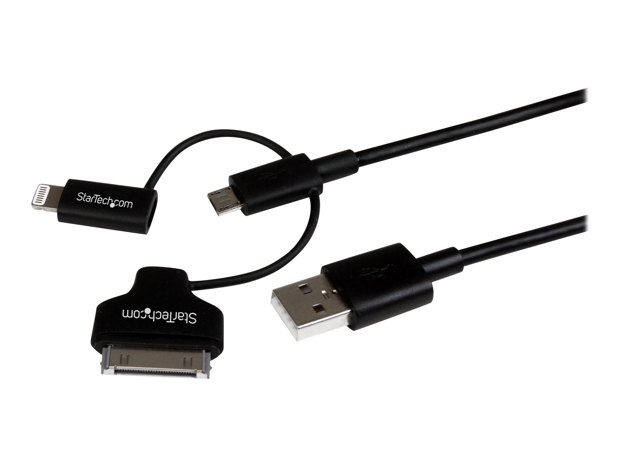Planta de semillero irregular Componer StarTech.com 3 in 1 Lightning 30-pin Dock Micro USB Charging (LTADUB1MB)