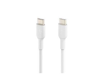 Belkin Boost Charge 60W USB-C to USB-C M M PVC Cable, 480Mbps, White, 2m, CAB003BT2MWH, 41591259, Cables