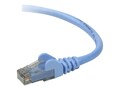 Belkin CAT6 RJ-45 M M UTP 24AWG Snagless Molded Ethernet Patch Cable, Blue, 4ft, A3L980-04-BLU-S, 6466231, Cables