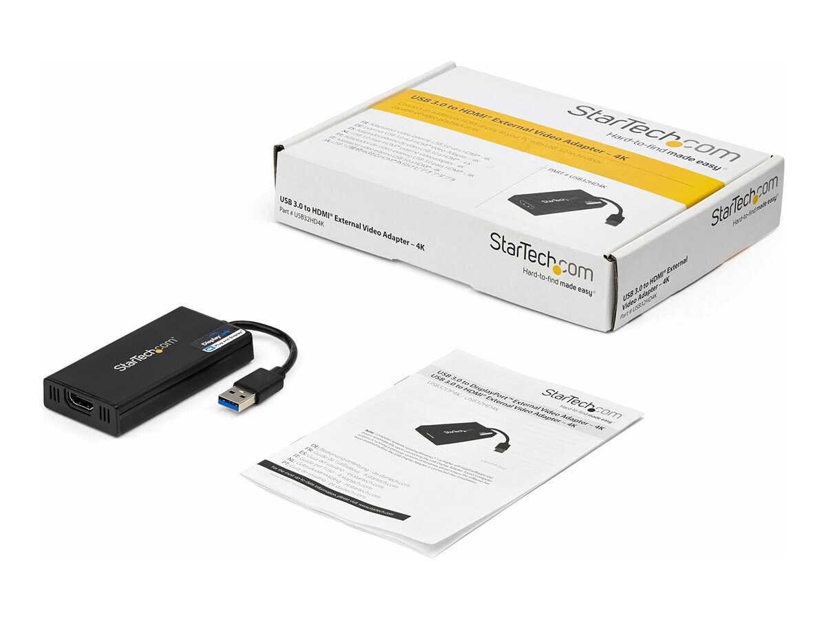 StarTech.com USB 3.0 to HDMI Adapter - 4K - External Video (USB32HD4K)