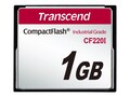 Transcend 1GB CF220I CompactFlash Card, TS1GCF220I, 31659625, Memory - Flash