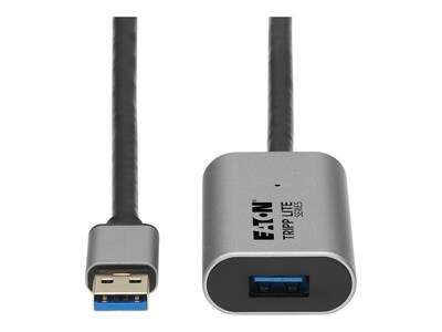 Tripp Lite USB 3.2 Gen 1 Type A M F Active Extension Repeater Cable with Aluminum Housing, 10m, U330-10M-AL, 41285635, Cables Tripp Lite USB 3.2 Gen 1 Type A M F Active Extension Repeater Cable with Aluminum Housing, 10m, U330-10M-AL, 41285635, Cables
